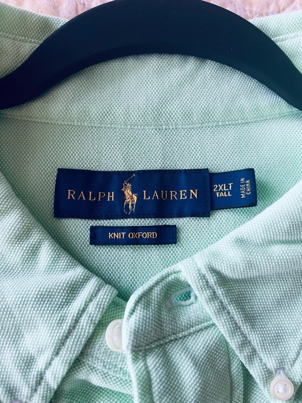Ralph Lauren Knit Oxford Shirt in Light Green New Gorgeous Pristine